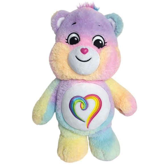Care Bears Togetherness Plush 14" Rainbow Heart Stuffed Toy 2021 - Picture 1 of 6